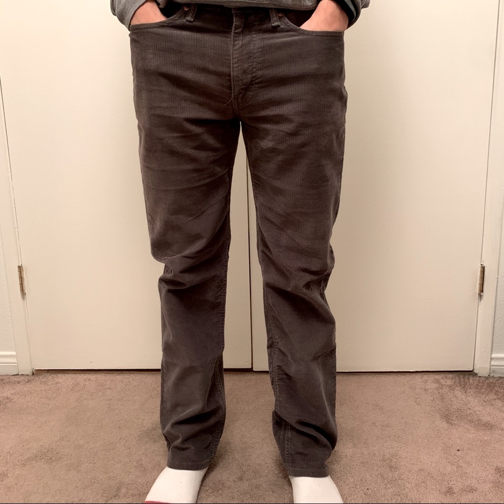 Gray Levi’s 514 Corduroy Pants